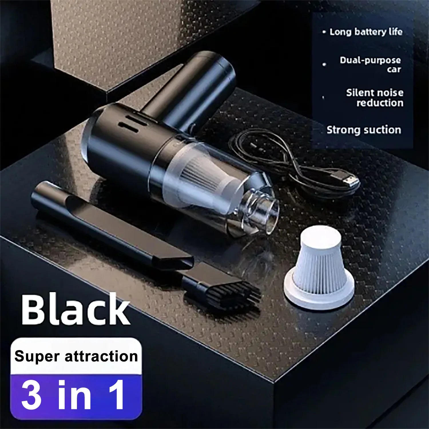 Car Vacuum Cleaner Wireless Multi-Functional Handheld Portable Car Vacuum Cleaner Rechargeable High Power Mop cleaner Cedar mop