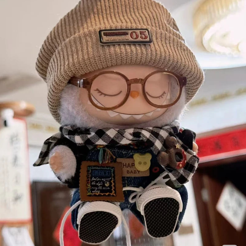 17cm Cute Mini Plush Doll'S Clothes Outfit Accessories For Korea Kpop Exo Labubu Idol Dolls Skirt Hat Clothing DIY Kids Gift