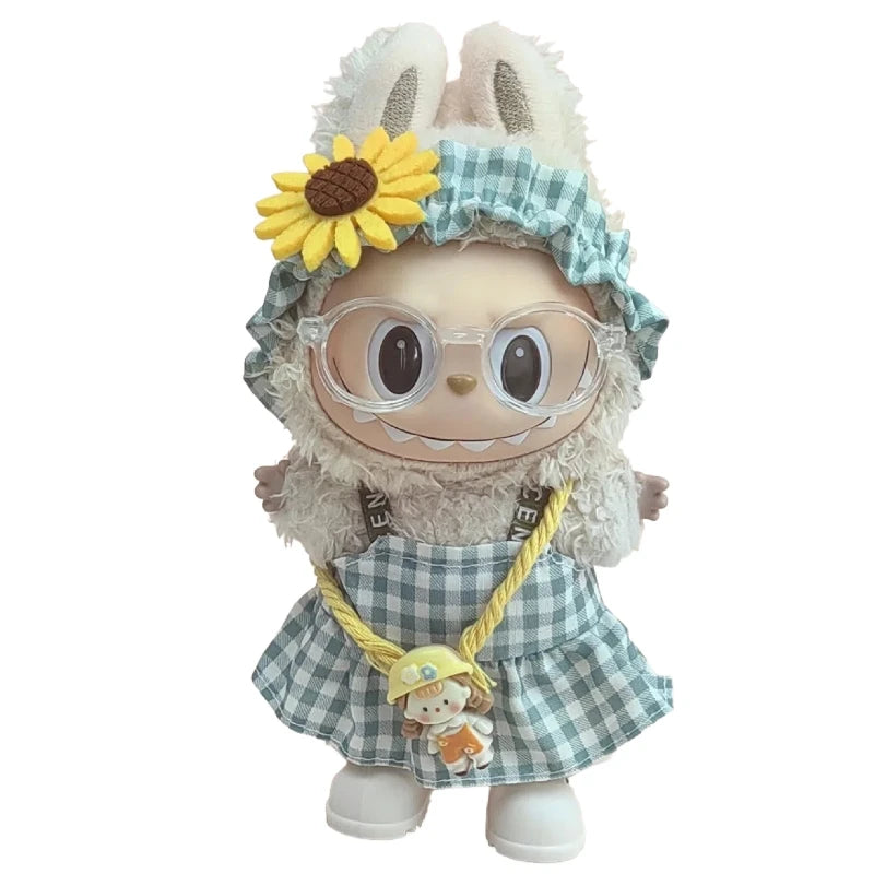 15/17cm Cute Mini Plush Doll'S Clothes Outfit Accessories For Korea Kpop Exo Labubu Idol Dolls Skirt Hat Clothing DIY Kids Gift